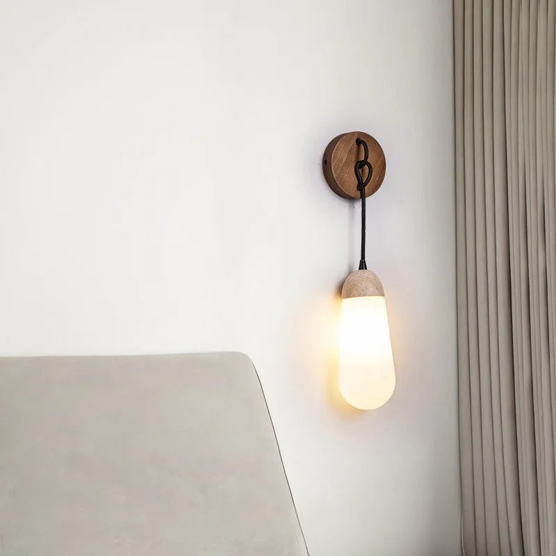 Simple Chinese style wall lamp, retro corridor, living room, bedroom wall lamp