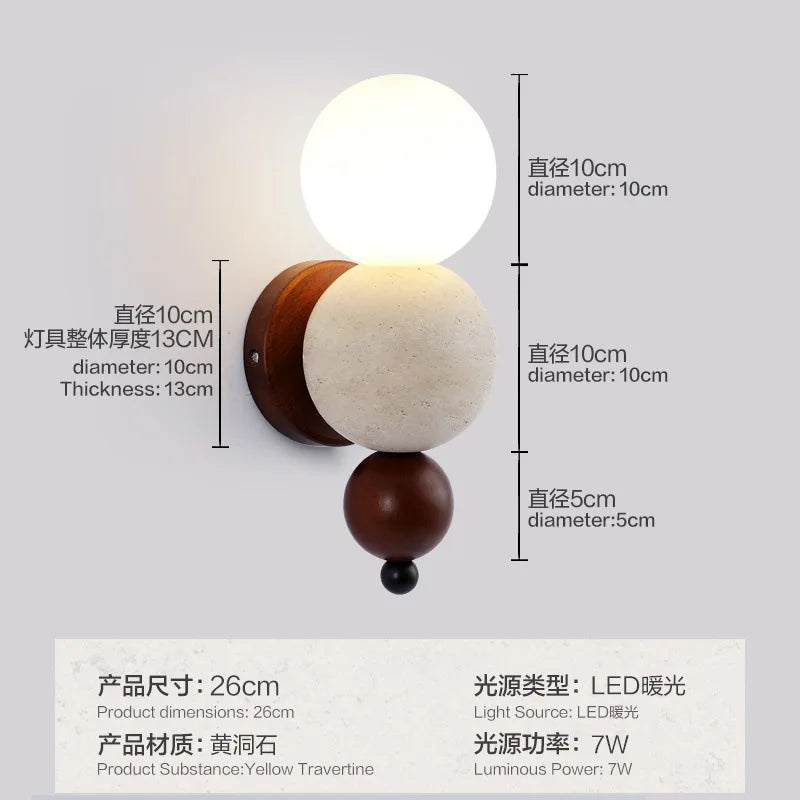Kairo™ — Natural Stone Wall Sconce