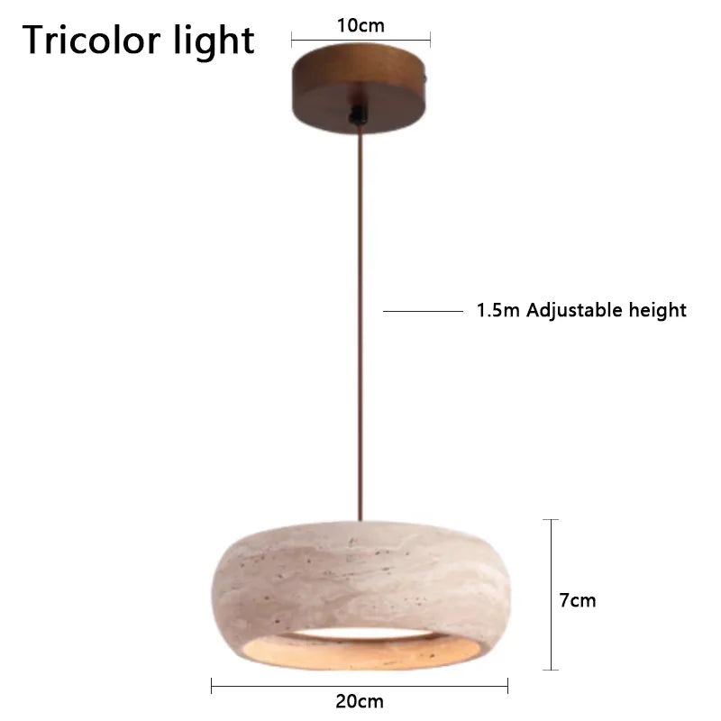 Modern Travertine LED Pendant Light
