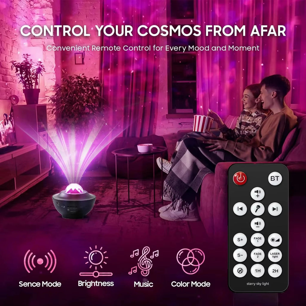 Starry Sky Galaxy Projector with Bluetooth Speaker