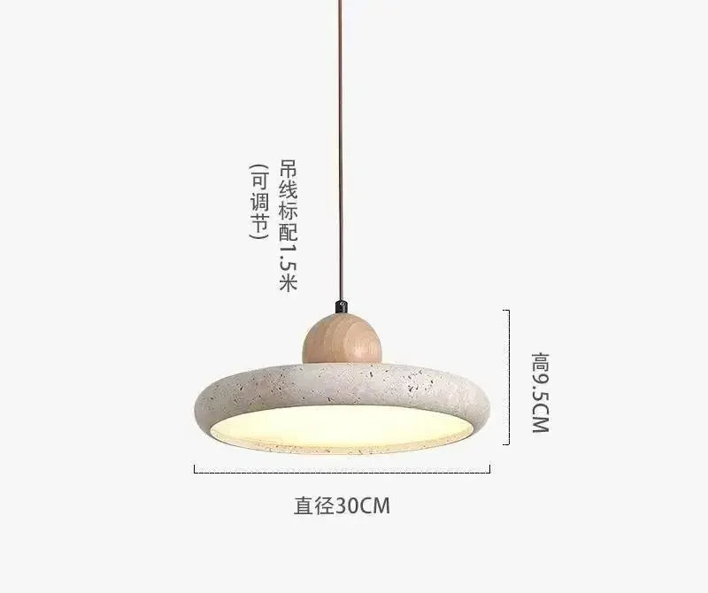 Modern Natural Stone LED Pendant Light Nordic Retro Travertine Chandelier for Dining Room Beside Home Decor Light Fixtures