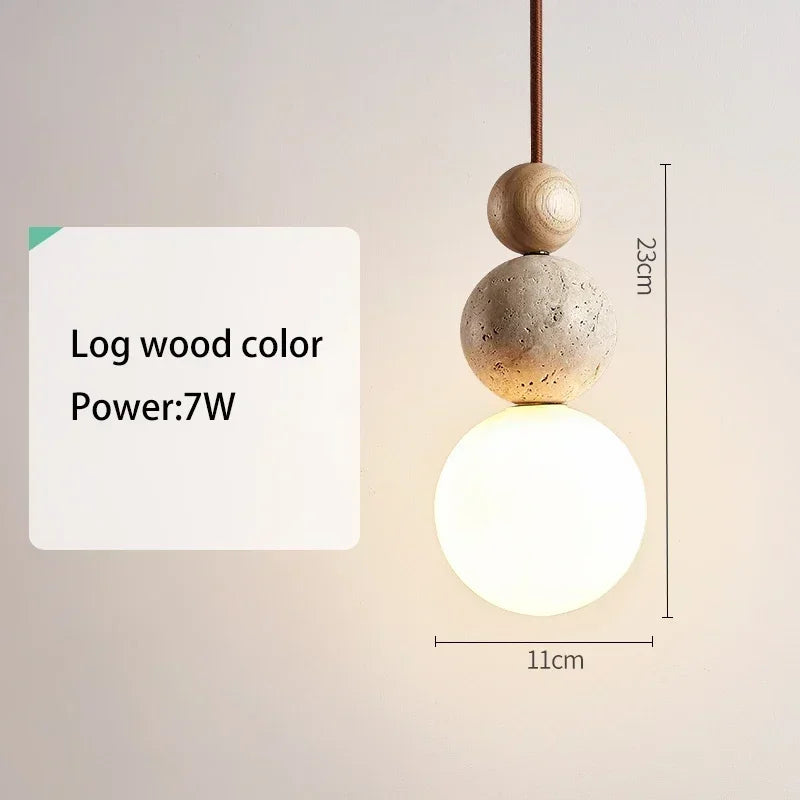Luma Travertine Pendant Light