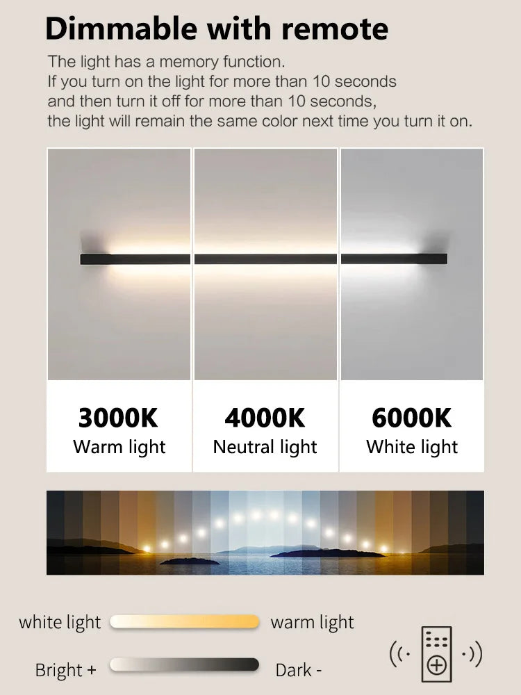 Nordic Long LED Wall Light