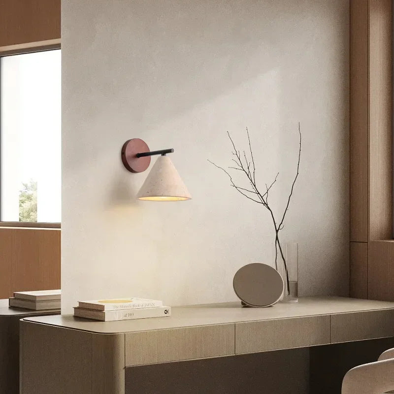 Lina™ — Travertine Stone Wall Sconce