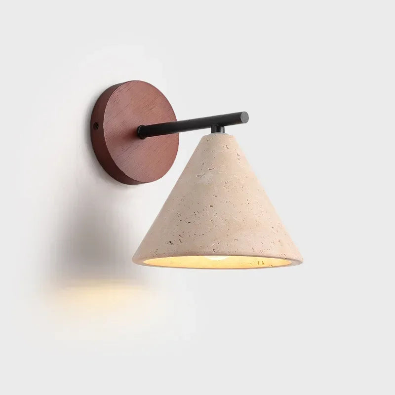 Lina™ — Travertine Stone Wall Sconce