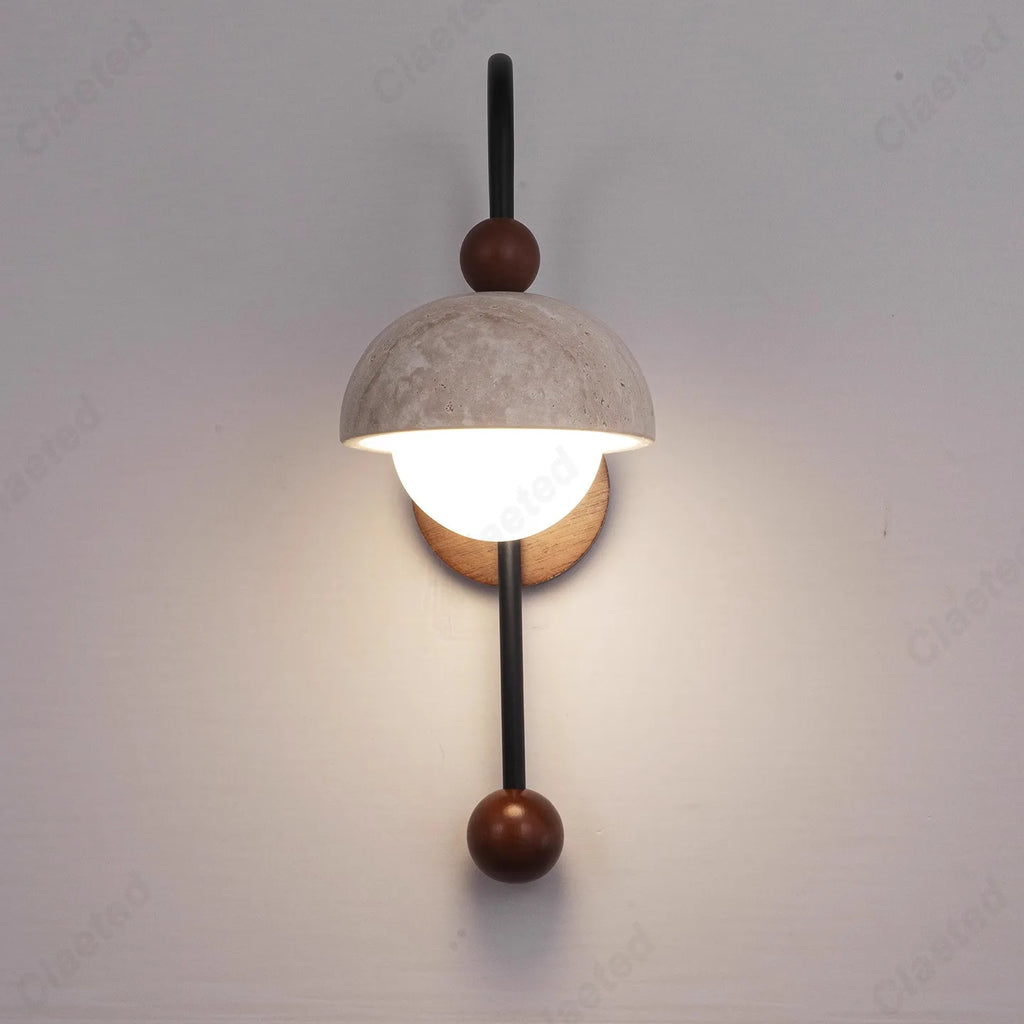 Creative Retro LED Yellow Hole Stone Lamp Living Room Corridor Corridor Bedroom Bedside Decorative Lighting Lamps