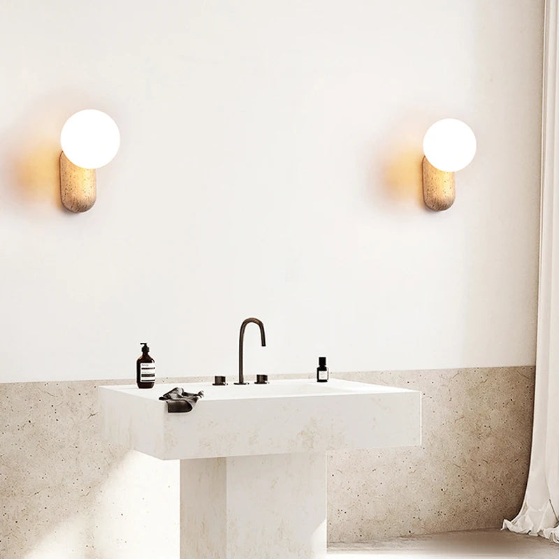 Wabi Sabi Bedroom Bedside Led Wall Lamp Nordic Minimalist Staircase Bathroom Japanese Design Sense Retro Sconce Corridor Light