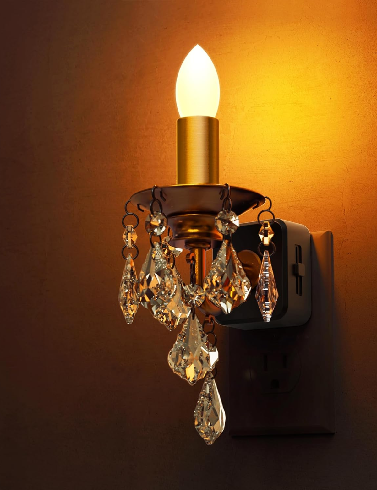Crystal Chandelier Plug-In Night Light