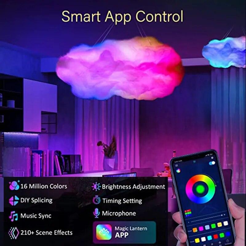 Smart RGB cloud lamp with app control