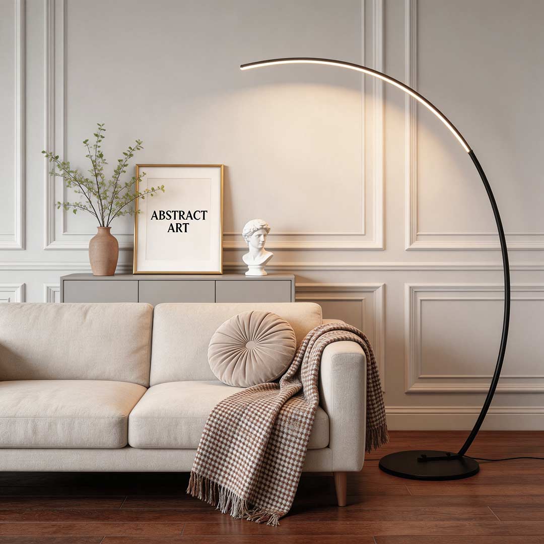 LumaArc Modern LED Arc Floor Lamp
